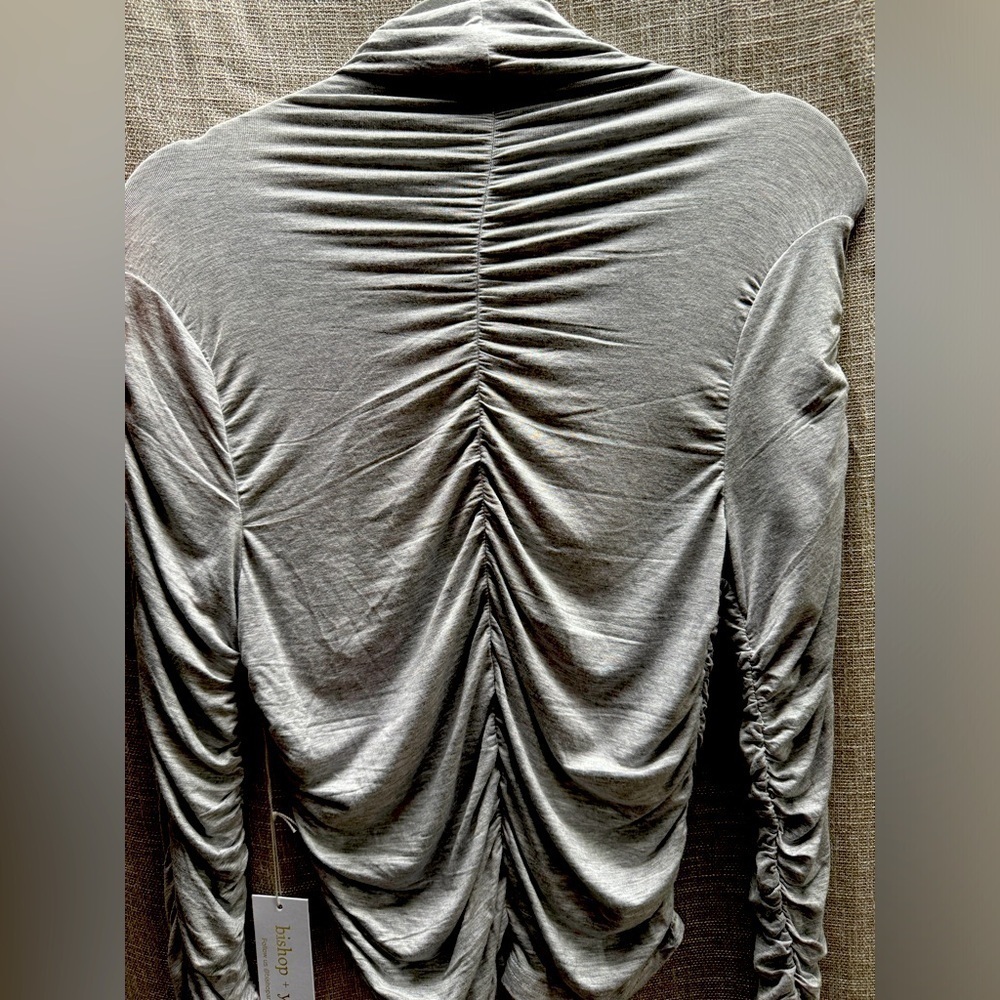 Bishop & Young Grey Ruched Turtleneck size small